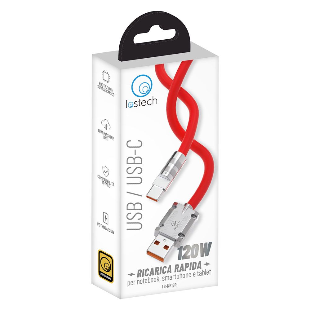 Anteprima Cavetto Lostech USB-A / USB-C carica rapida 1,5 m
