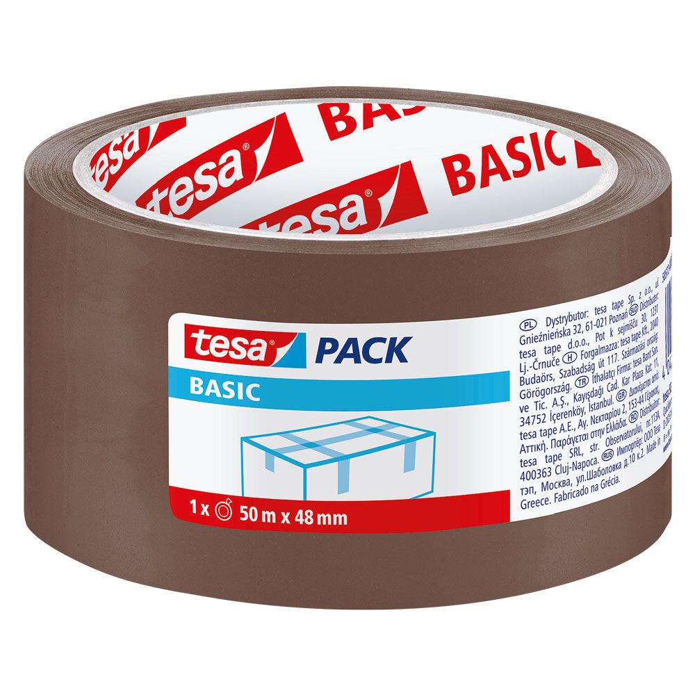Anteprima Nastro per imballaggio TESA Basic PP 58573 48 mm x 50 m avana - 36 pezzi