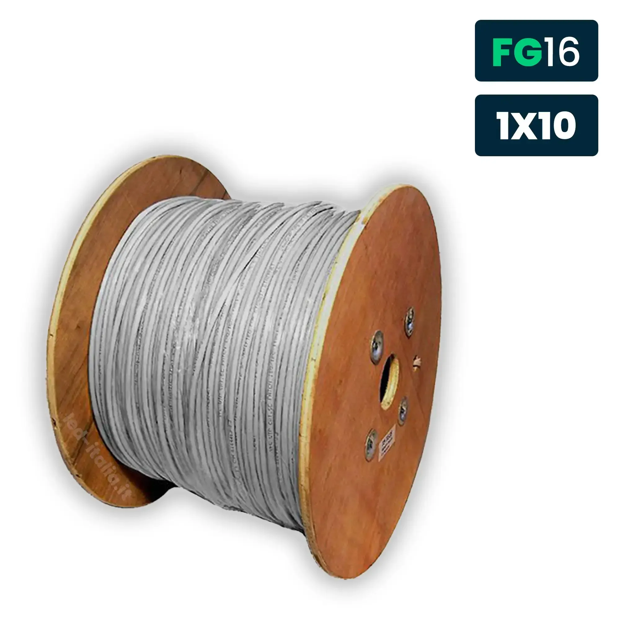 Anteprima Cavo Unipolare FG16R16 10mmq Grigio LED Italia