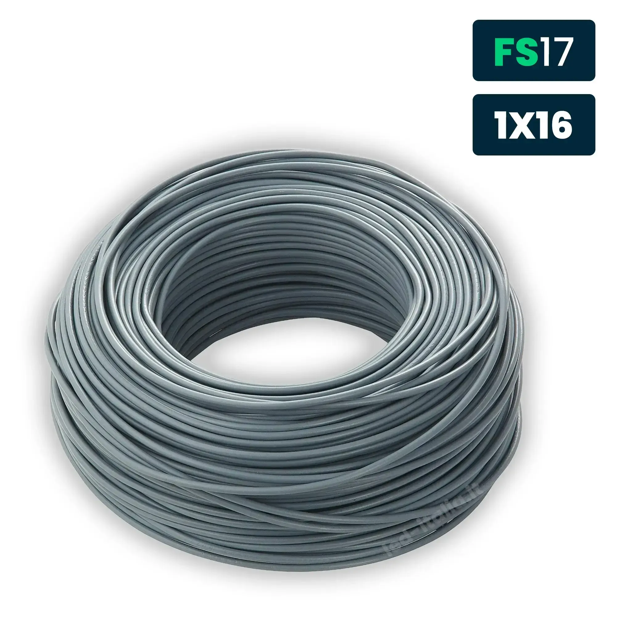 Anteprima Cavo Unipolare FS17 450/750V 16mmq Grigio LED Italia