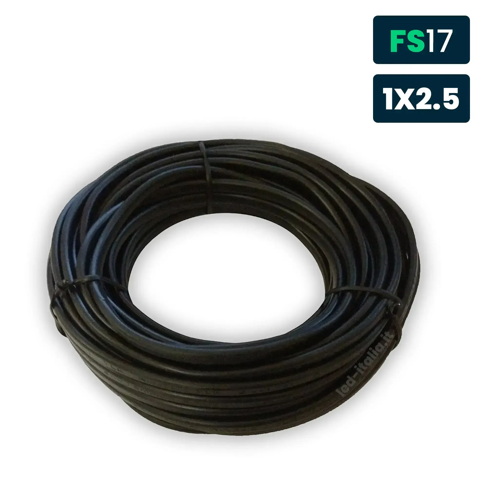 Anteprima Cavo unipolare FS17 450/750V 2,50mmq Nero LED Italia