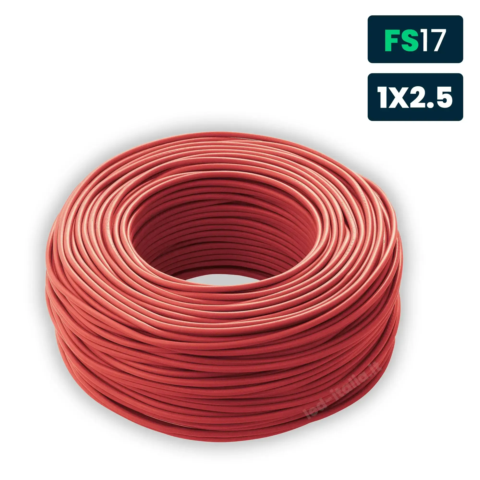 Anteprima Cavo unipolare FS17 2,50mmq rosso LED Italia