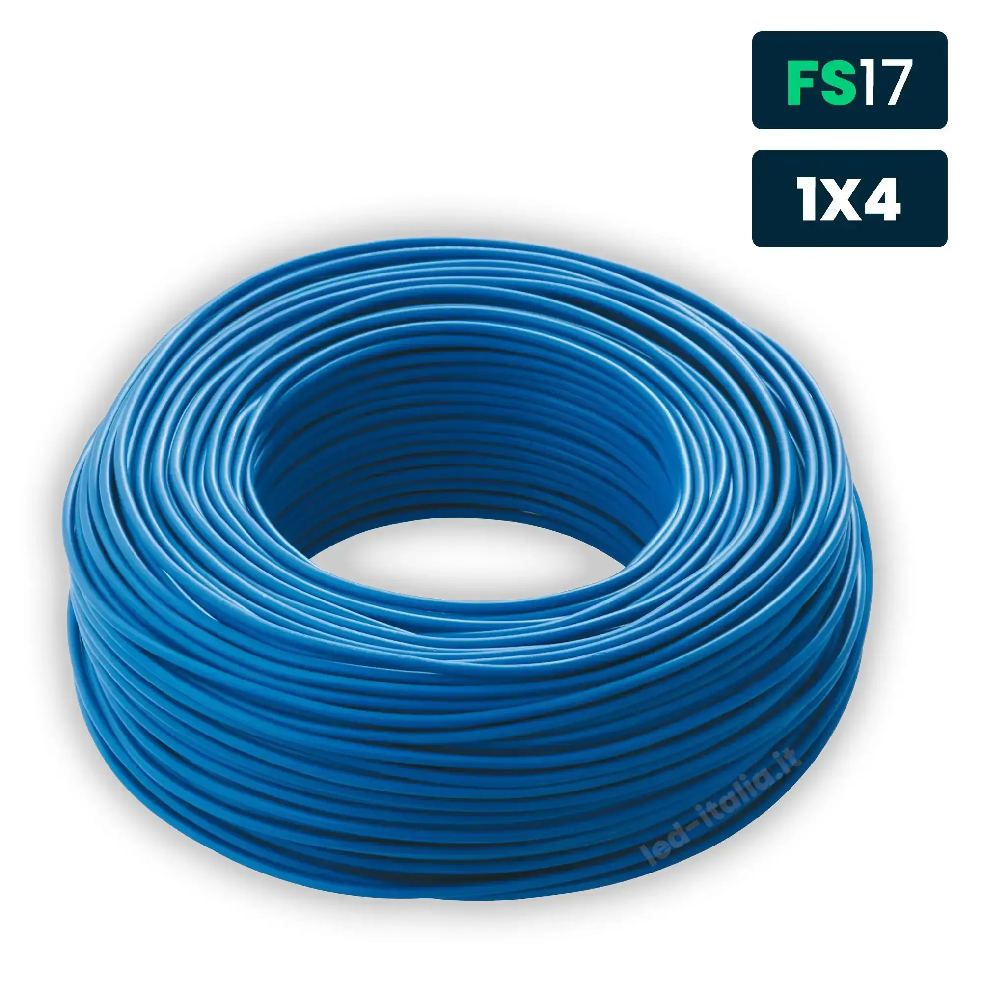 Anteprima Cavo unipolare FS17 450/750V 4mmq Blu LED Italia