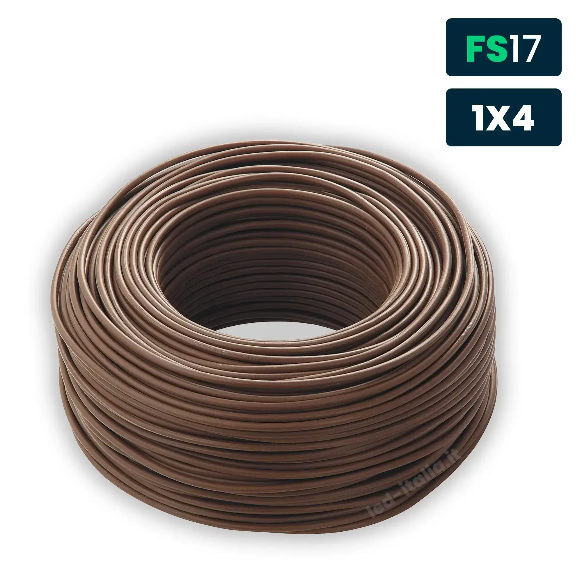 Anteprima Cavo Unipolare FS17 450/750V 4mmq Marrone LED Italia